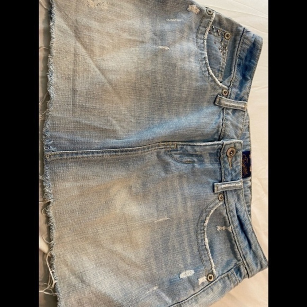 Aeropostale jean 100% cotton zip up skirt size 5/6